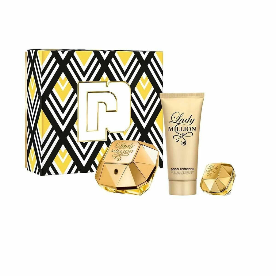 Set de Perfume Mujer Paco Rabanne EDP Lady Million EDP 3 Piezas