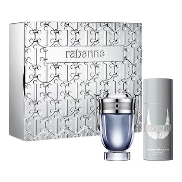 Set de Perfume Hombre Paco Rabanne EDT Invictus 2 Piezas