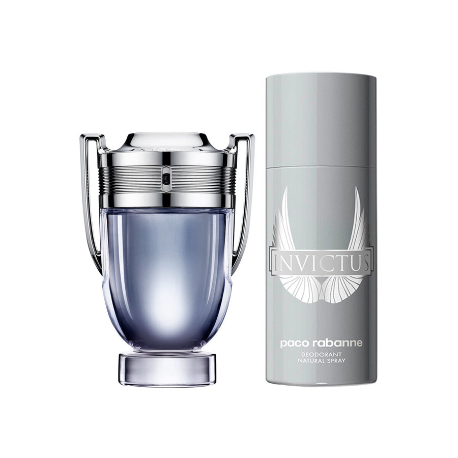 Set de Perfume Hombre Paco Rabanne EDT Invictus 2 Piezas