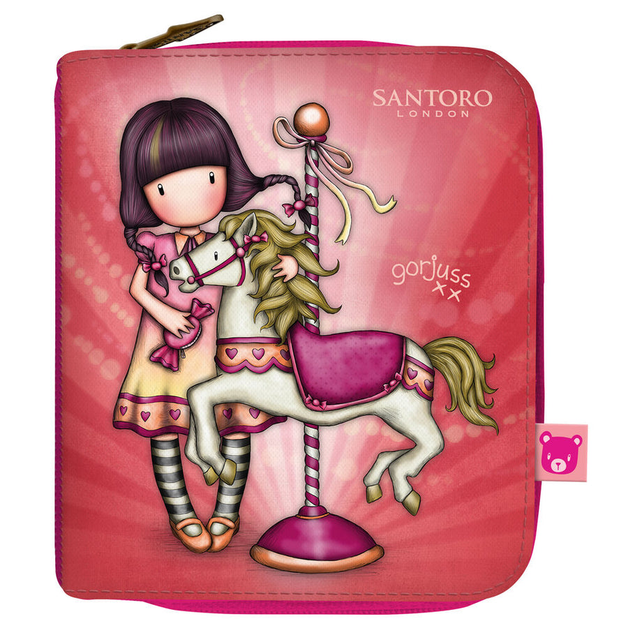 Cartera Gorjuss Carousel Salmón (10 x 12 x 3 cm)