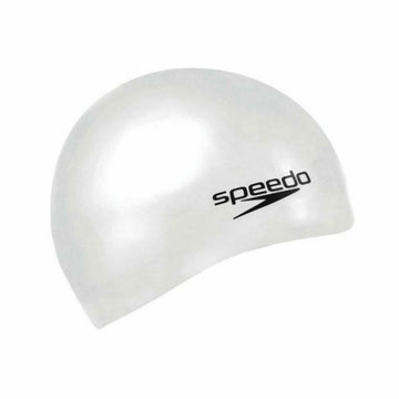 Gorro de Natación Speedo PLAIN FLAT Blanco Silicona