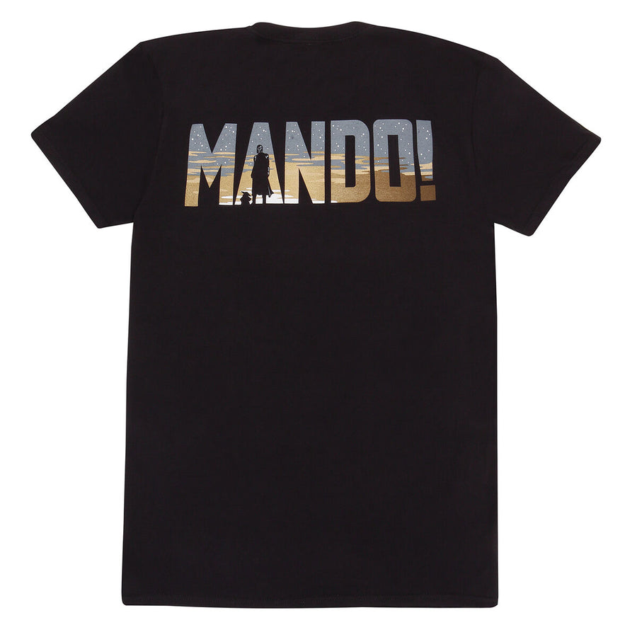 T-shirt a maniche corte The Mandalorian Row of Cascos nera unisex
