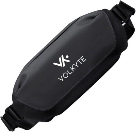 VOLKYTE Bolso de Pecho 2L Ligero e Impermeable Bandolera Unisex con Múltiples Bolsillos para Viaje Moto Ciclismo y Uso Diario Sling Bag Negro (NEGRO) (NEGRO)