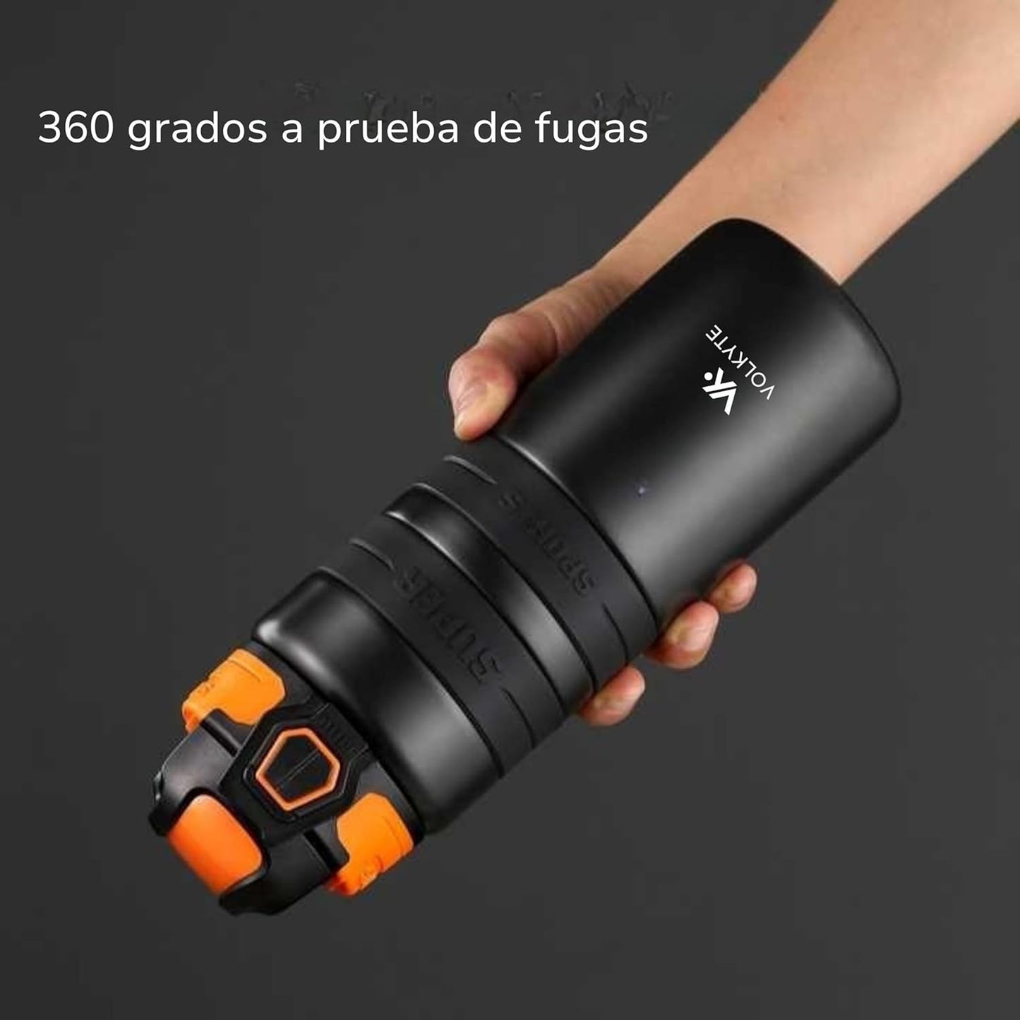 Botella Térmica Acero Inoxidable 800ml Termo Deportivo con Doble Aislamiento, Mantiene Bebidas Calientes 12h y Frías 24h Antifugas Ideal para Gimnasio Oficina y Viajes (Negro, 800 ml)