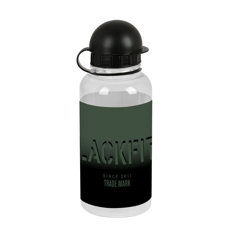 Borraccia in PVC verde militare nero sfumato BlackFit8 (500 ml)