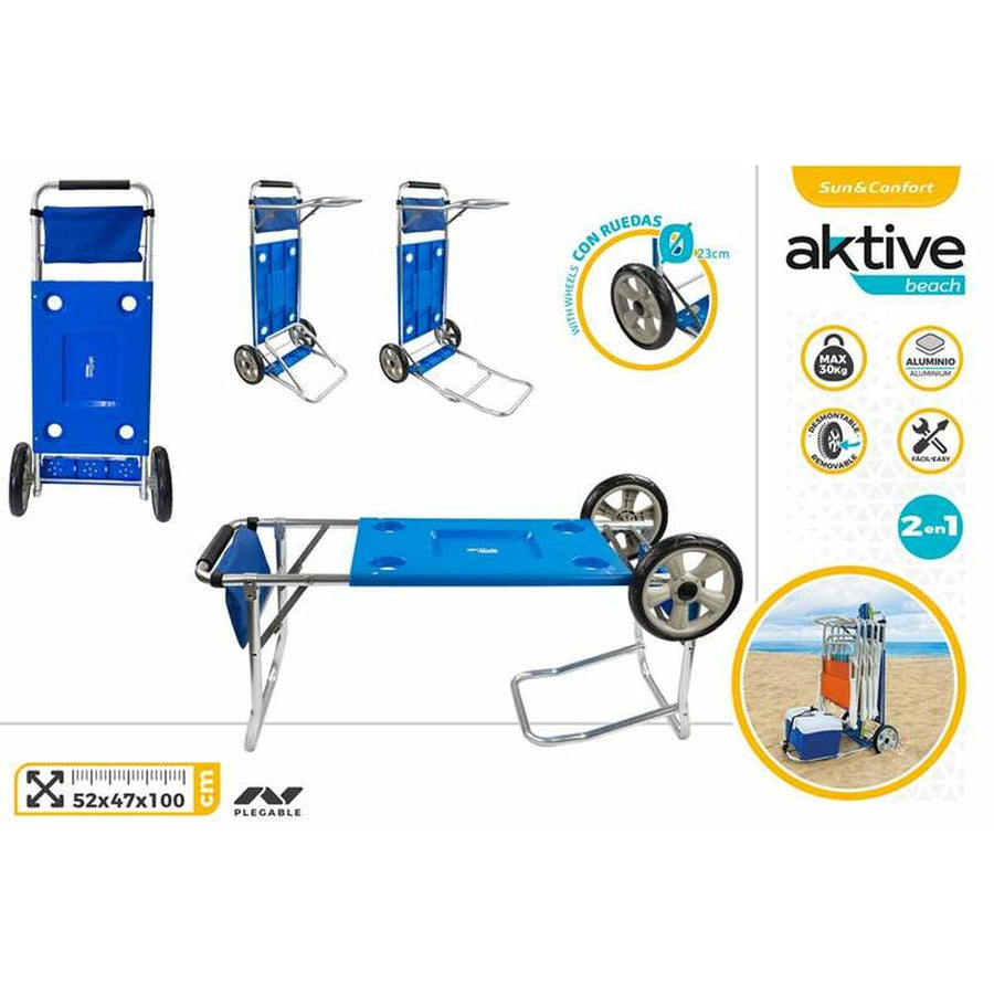 Carro Multiusos Aktive Barra extensible 30 Kg Azul