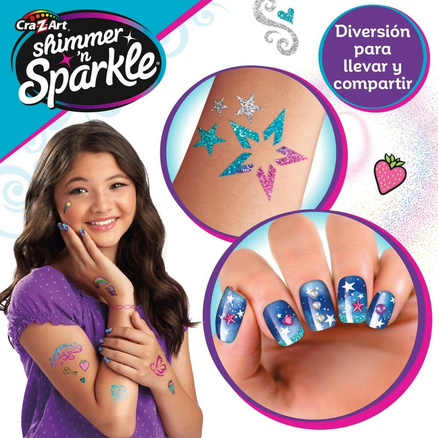 Set de Belleza Cra-Z-Art 1 x 8,5 x 1 cm Infantil Tatuajes Uñas 4 Unidades