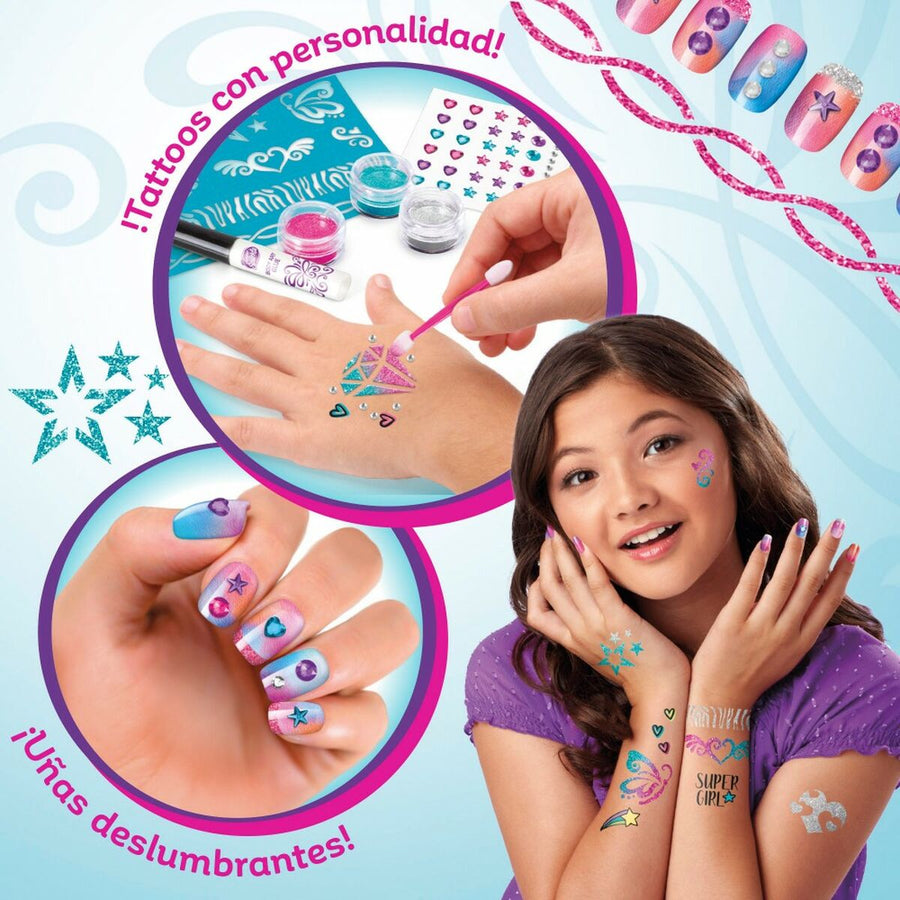 Set de Belleza Cra-Z-Art 1 x 8,5 x 1 cm Infantil Tatuajes Uñas 4 Unidades