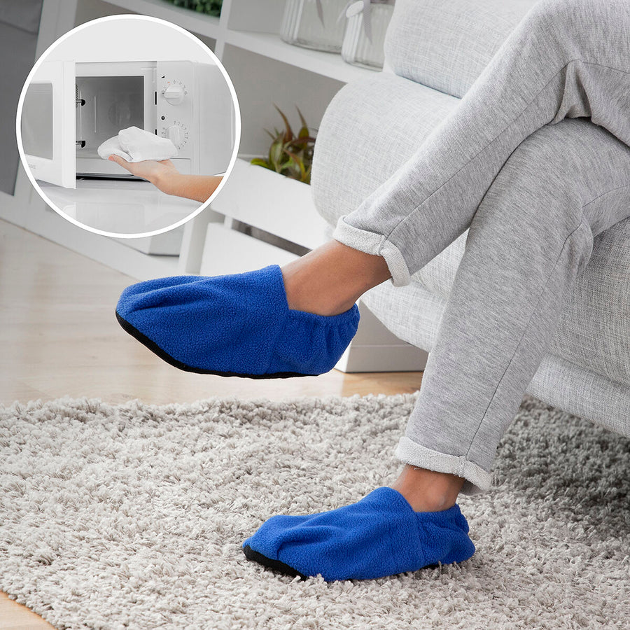Pantofole da casa riscaldate al microonde InnovaGoods Blu